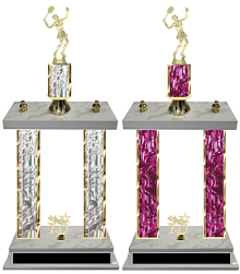 Double Column Tennis Trophies (Female) Free Engraving
