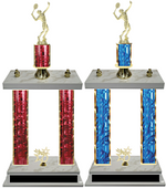 Double Column Tennis Trophies (Male) Free Engraving