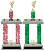 Female Swimmer Double Column Trophy