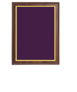 Value Wall Plaques Purple Brass Plates Cherry Finish Board