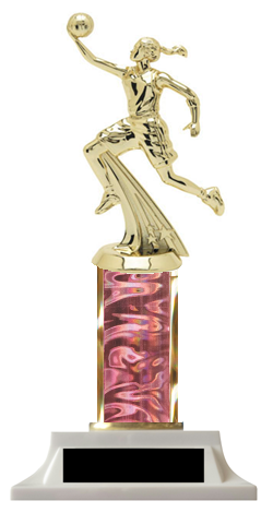 Wow! Pink Girls Basketball Trophy