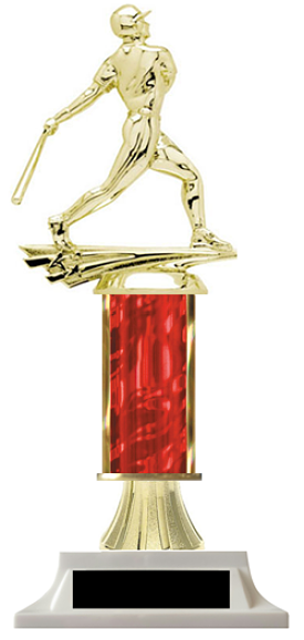 Wow! Red Column Baseball Trophy - Make It Yourself
