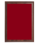 Value Wall Plaques Red Brass Plates Cherry Finish Board