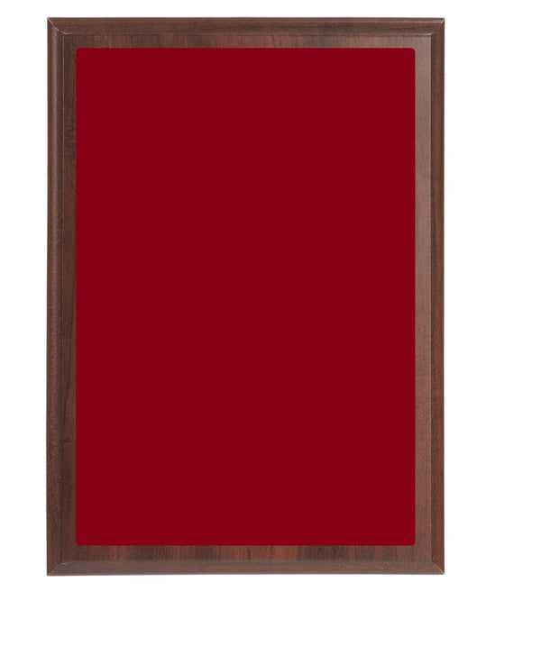 Value Wall Plaques Red Brass Plates Cherry Finish Board