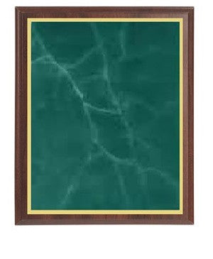 Value Cherry Finish Plaque - Green Marble Brass - Multiple Sizes