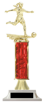 Girls Soccer Edition Column Trophies Make Your Own