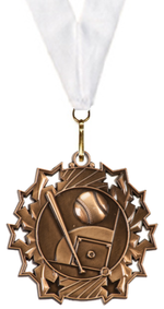 Baseball Medal with Neck Ribbon - Stars Rising