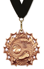 Basketball Medal | Rising Stars | Gold, Silver, & Bronze - Boys Edition