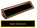 Desk Name Plate Rosewood Piano Finish