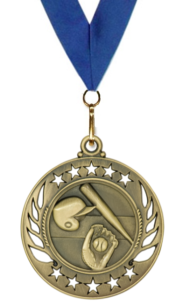 Baseball Medal | Blue Neck Ribbon