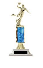 Wow! Blue Boys Basketball Column Trophy - Build-a-Trophy