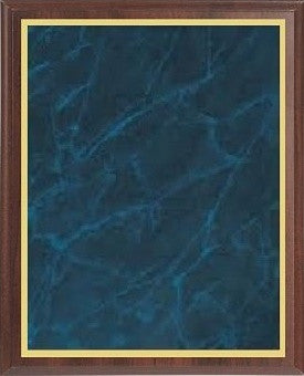 Value Cherry Finish Plaque - Blue Marble Brass - Multiple Sizes