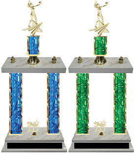 Double Column Volleyball Team Trophy Available in 8 Colors