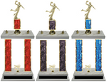 Boys Basketball Double Column Trophy - Pick a Color