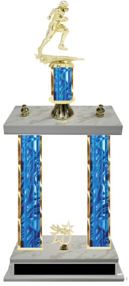 Football Double Column Team Trophy Available in 8 Colors Build Your Own
