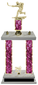 Hockey Double Column Trophy Available in 8 Colors Free Customization