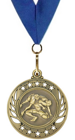 Wrestling Medal Galaxy Edition Gold, Silver & Bronze
