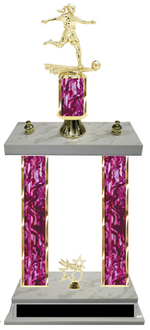 Double Column Trophy Girls Soccer Team Customize Yours Today