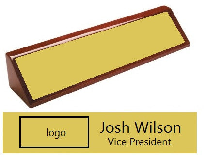 Desk Name Plate Rosewood Piano Finish