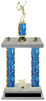 Double Column Tennis Trophies (Male) Free Engraving