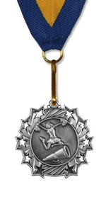Cheer Medal (Large) Rising Stars Edition in Gold, Silver, & Bronze