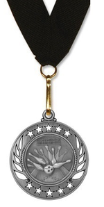 Bowling Medal Galaxy Stars - Large - Gold, Silver, and Bronze
