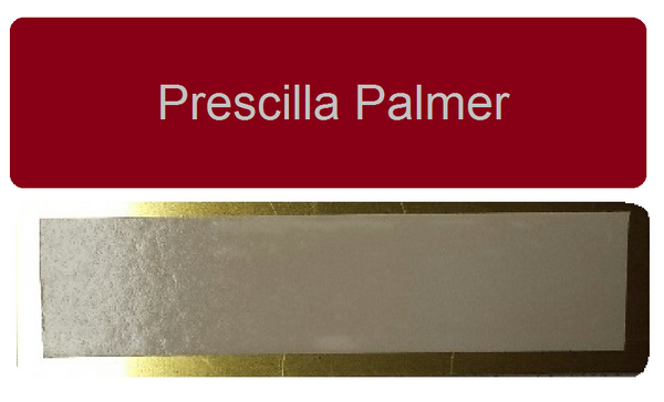 Name Plate Edition Personalized Tags Metal 1" x 4"