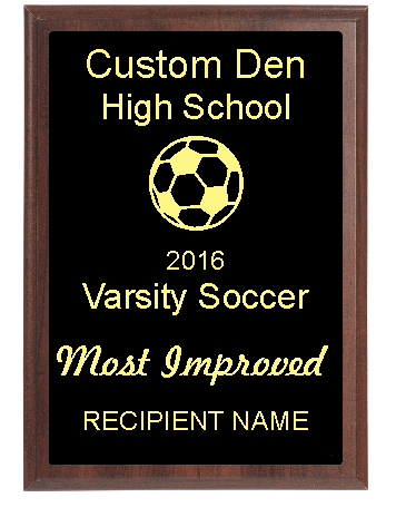 Inexpensive High School Soccer Plaques