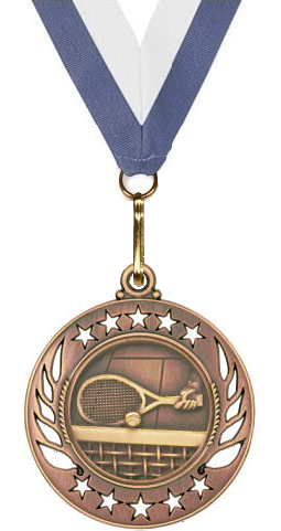 Tennis Medals Gold, Silver & Bronze Galaxy Edition