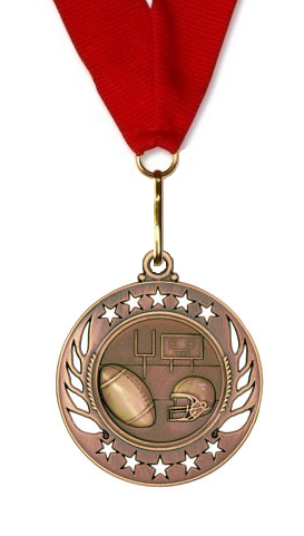 Football Medals Galaxy Edition in Gold, Silver & Bronze Free Engraving
