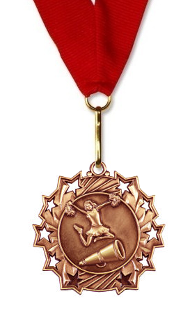 Cheer Medal (Large) Rising Stars Edition in Gold, Silver, & Bronze