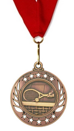 Tennis Medals Gold, Silver & Bronze Galaxy Edition