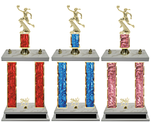 Basketball Double Column Team Trophy in 8 Colors